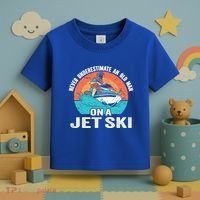 Never Underestimate And Old On A Jet Ski Gift Toddler T-Shirt thumb 3