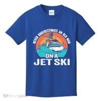 Never Underestimate And Old On A Jet Ski Gift Kids T-Shirt thumb 0