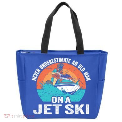 Never Underestimate And Old On A Jet Ski Gift Tote Bag