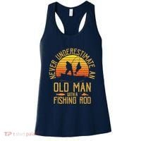 Never Underestimate An Old Man With A Fishing Rod Fisherman Women's Tank Top thumb 0