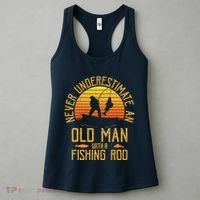 Never Underestimate An Old Man With A Fishing Rod Fisherman Women's Tank Top thumb 3