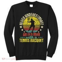 Never Underestimate An Old Man Tennis Racket Sports Lover Sweatshirt thumb 0