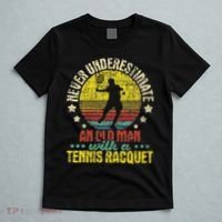 Never Underestimate An Old Man Tennis Racket Sports Lover T-Shirt thumb 5
