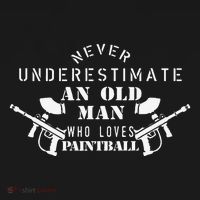 Never Underestimate An Old Man Who Loves Paintball Long Sleeve Shirt thumb 2