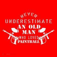 Never Underestimate An Old Man Who Loves Paintball Santa Hat thumb 1