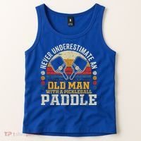 Never Underestimate An Old Man With A Pickleball Tank Top thumb 2