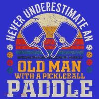 Never Underestimate An Old Man With A Pickleball Kids Sweatshirt thumb 2