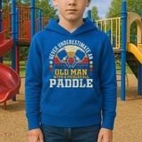 Never Underestimate An Old Man With A Pickleball Kids Hoodie thumb 2