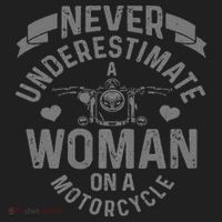 Never Underestimate A Woman Motorcycle Funny Biker Girl Beanie thumb 2