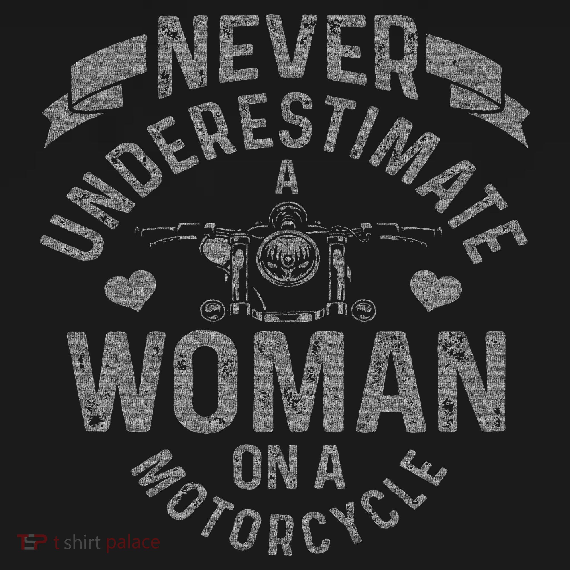 Never Underestimate A Woman Motorcycle Funny Biker Girl Women's Hoodie
