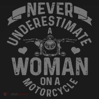Never Underestimate A Woman Motorcycle Funny Biker Girl Women's Tank Top thumb 5