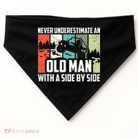 Never Underestimate An Old Man With A Side By Side UTV USA-Made Doggie Bandana thumb 0