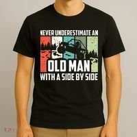 Never Underestimate An Old Man With A Side By Side UTV T-Shirt thumb 3