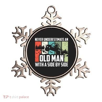 Never Underestimate An Old Man With A Side By Side UTV Ornament