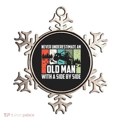 Never Underestimate An Old Man With A Side By Side UTV Ornament