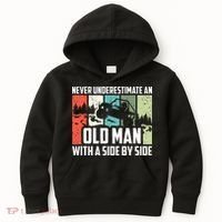 Never Underestimate An Old Man With A Side By Side UTV Kids Hoodie thumb 0