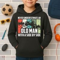 Never Underestimate An Old Man With A Side By Side UTV Kids Hoodie thumb 2