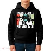 Never Underestimate An Old Man With A Side By Side UTV Kids Hoodie thumb 4
