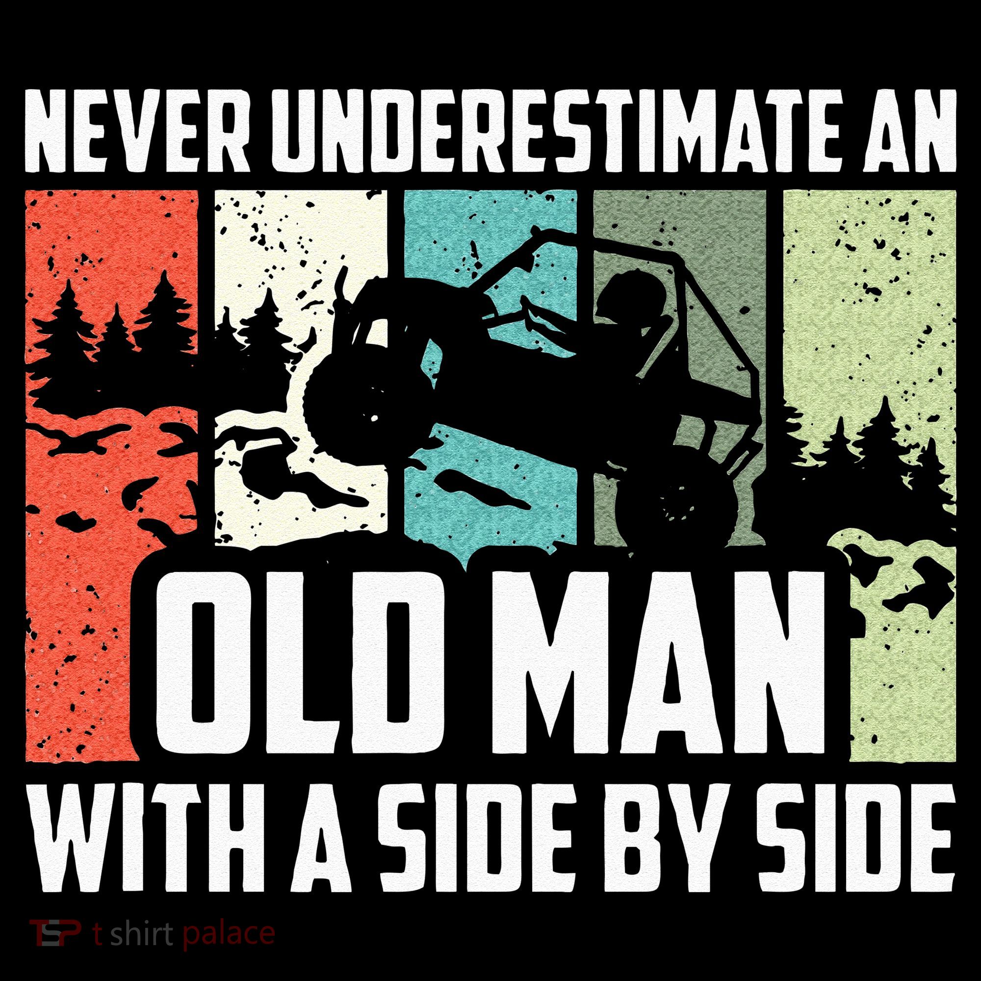 Never Underestimate An Old Man With A Side By Side UTV Kids Hoodie