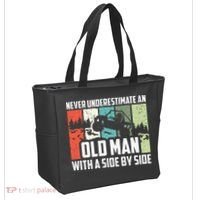 Never Underestimate An Old Man With A Side By Side UTV Tote Bag thumb 2