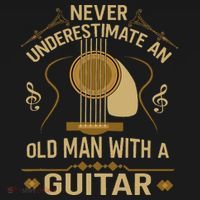 Never Underestimate An Old Man With A Guitar Acoustic Player Bucket Hat thumb 4