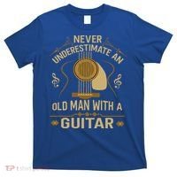 Never Underestimate An Old Man With A Guitar Acoustic Player T-Shirt thumb 0