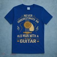 Never Underestimate An Old Man With A Guitar Acoustic Player T-Shirt thumb 5