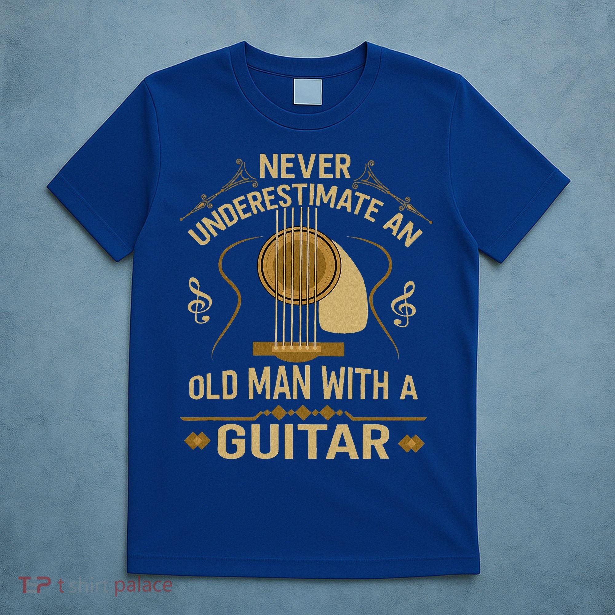 Never Underestimate An Old Man With A Guitar Acoustic Player T-Shirt