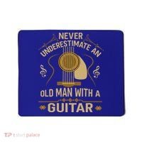 Never Underestimate An Old Man With A Guitar Acoustic Player Mousepad thumb 0