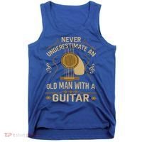 Never Underestimate An Old Man With A Guitar Acoustic Player Tank Top thumb 0