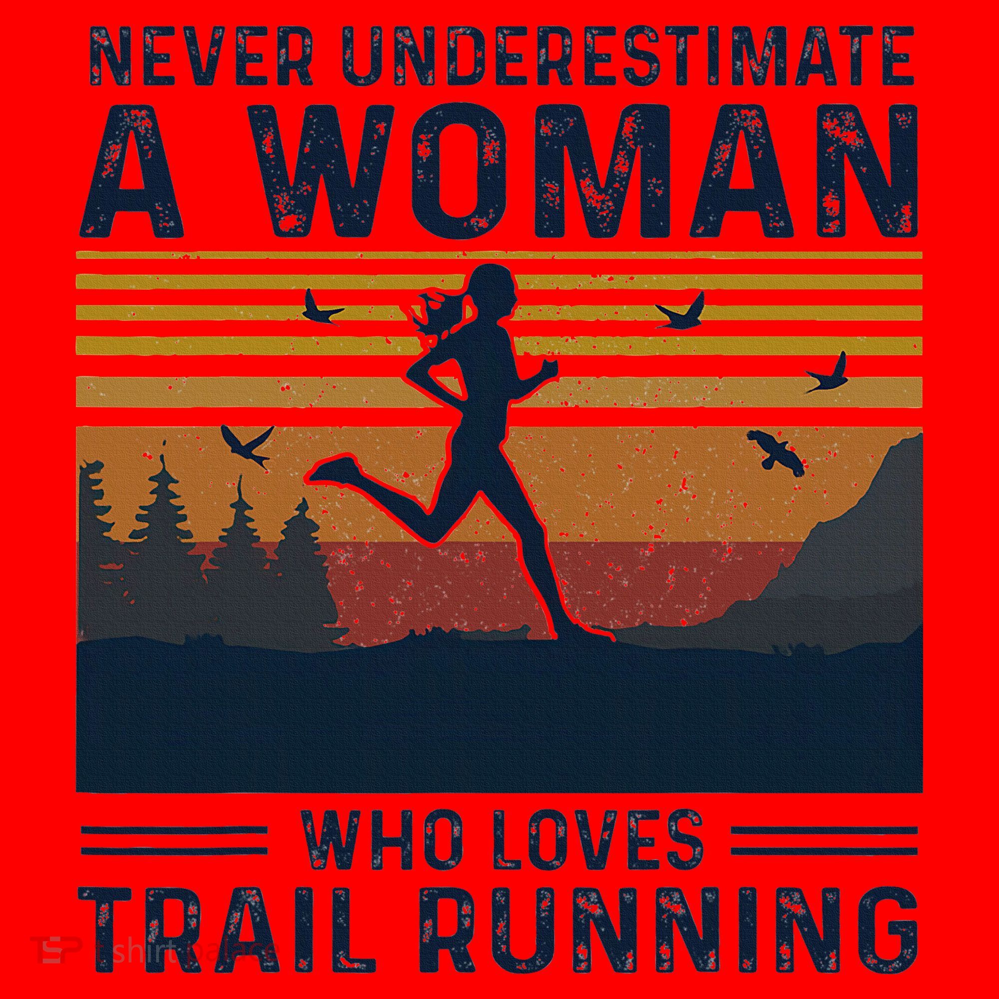 Never Underestimate A Woman Who Loves Trail Running Santa Hat