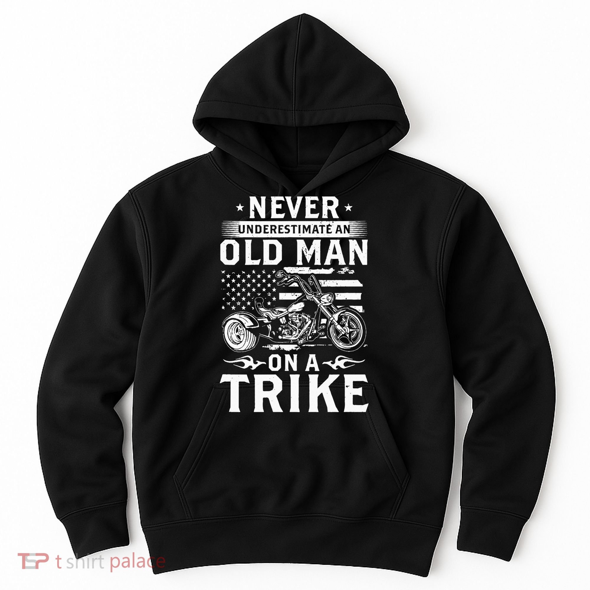 Never Underestimate An Old Man On A Trike Trike Triker Hoodie