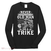 Never Underestimate An Old Man On A Trike Trike Triker Long Sleeve Shirt thumb 0