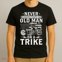 Never Underestimate An Old Man On A Trike Trike Triker T-Shirt thumb 3