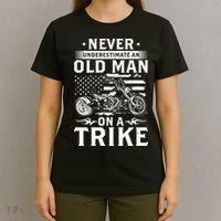 Never Underestimate An Old Man On A Trike Trike Triker T-Shirt thumb 4