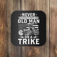 Never Underestimate An Old Man On A Trike Trike Triker Coaster thumb 0