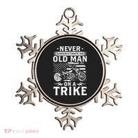 Never Underestimate An Old Man On A Trike Trike Triker Ornament thumb 0