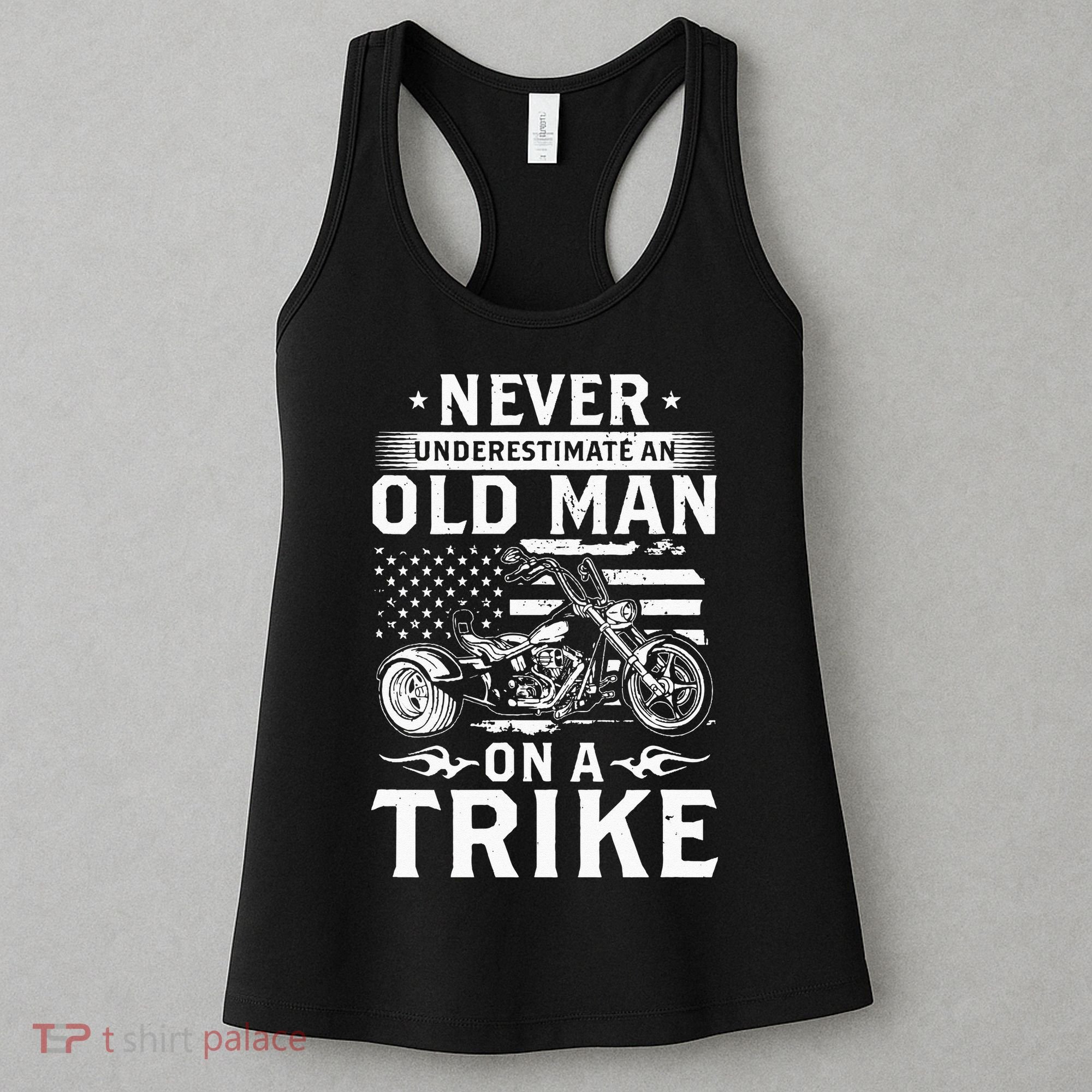Never Underestimate An Old Man On A Trike Trike Triker Women's Tank Top