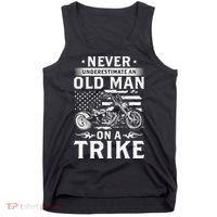 Never Underestimate An Old Man On A Trike Trike Triker Tank Top thumb 0