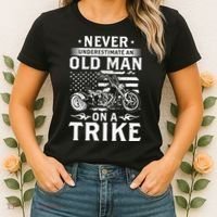 Never Underestimate An Old Man On A Trike Trike Triker Women's T-Shirt thumb 2