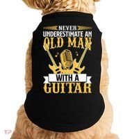 Never Underestimate An Old Man With A Guitar Guitarist  Doggie Tank thumb 0