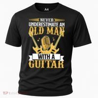 Never Underestimate An Old Man With A Guitar Guitarist  Cooling Performance Crew T-Shirt thumb 0