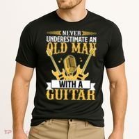 Never Underestimate An Old Man With A Guitar Guitarist  Cooling Performance Crew T-Shirt thumb 2