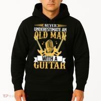 Never Underestimate An Old Man With A Guitar Guitarist  Hoodie thumb 2