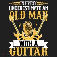 Never Underestimate An Old Man With A Guitar Guitarist  Hat thumb 2
