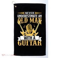Never Underestimate An Old Man With A Guitar Guitarist  Golf Towel thumb 0