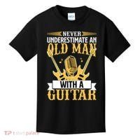 Never Underestimate An Old Man With A Guitar Guitarist  Kids T-Shirt thumb 0