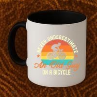 Never Underestimate An Old Guy On A Bicycle Cycling Coffee Mug thumb 2