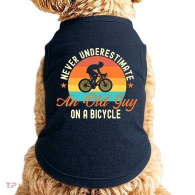Never Underestimate An Old Guy On A Bicycle Cycling Doggie Tank