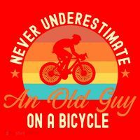Never Underestimate An Old Guy On A Bicycle Cycling Santa Hat thumb 1